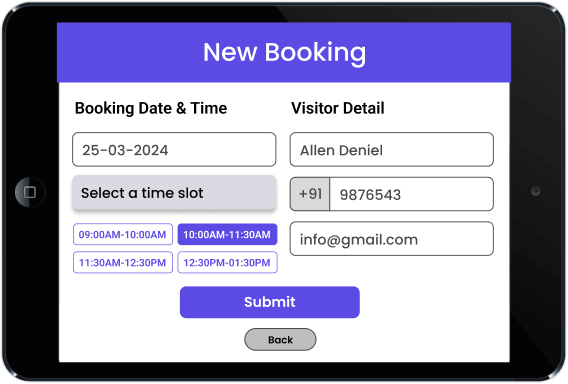 visitor appointment booking system