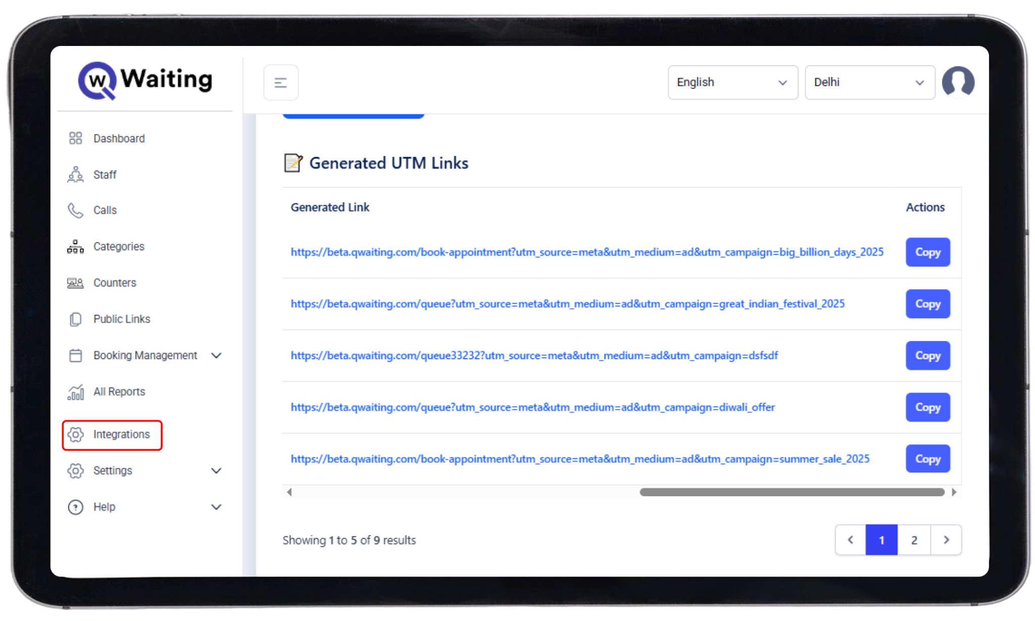 Auto-Generated Tracking URLs