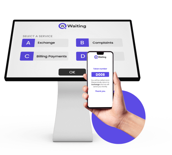 Retail self-check in kiosk with mobile notification