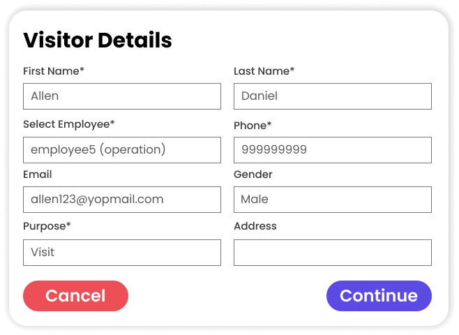 Visitor Details