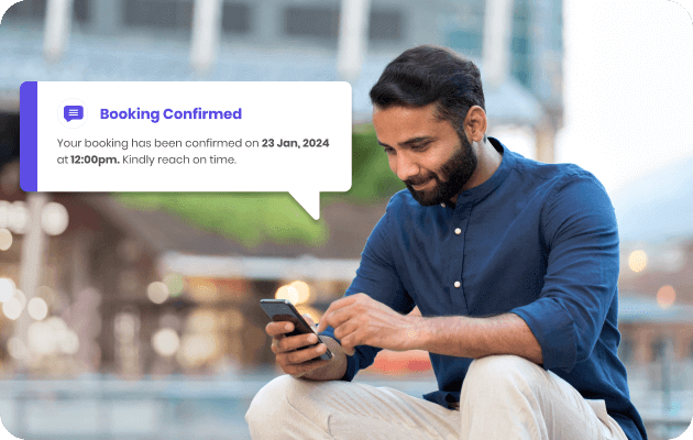Booking Confirmation Message Received on Mobile