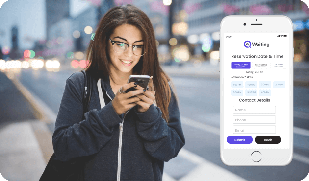 Girl Booking Appointment Via Phone App
