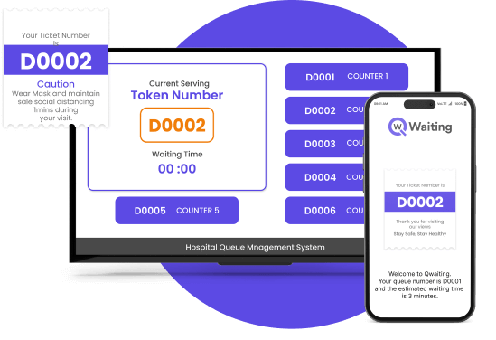 Queue Management System - Digital Signage, Token and Notification