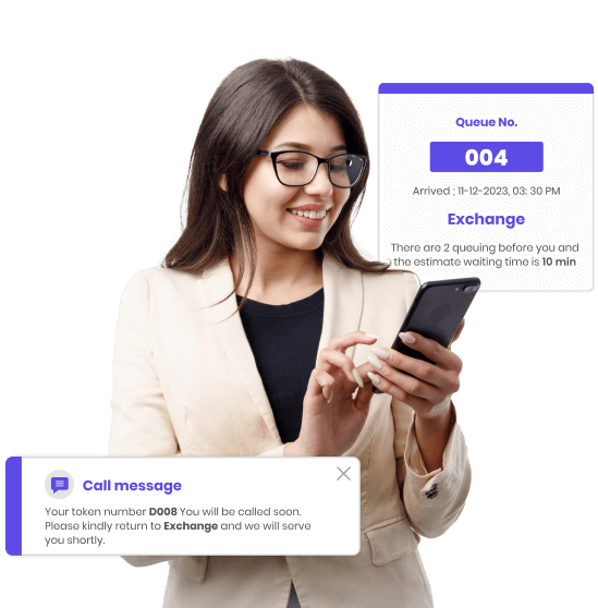 customer gets updates on mobile for product exchange