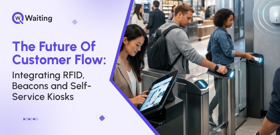 future of customer flow - integrating rfid, beacons and self-service kiosks