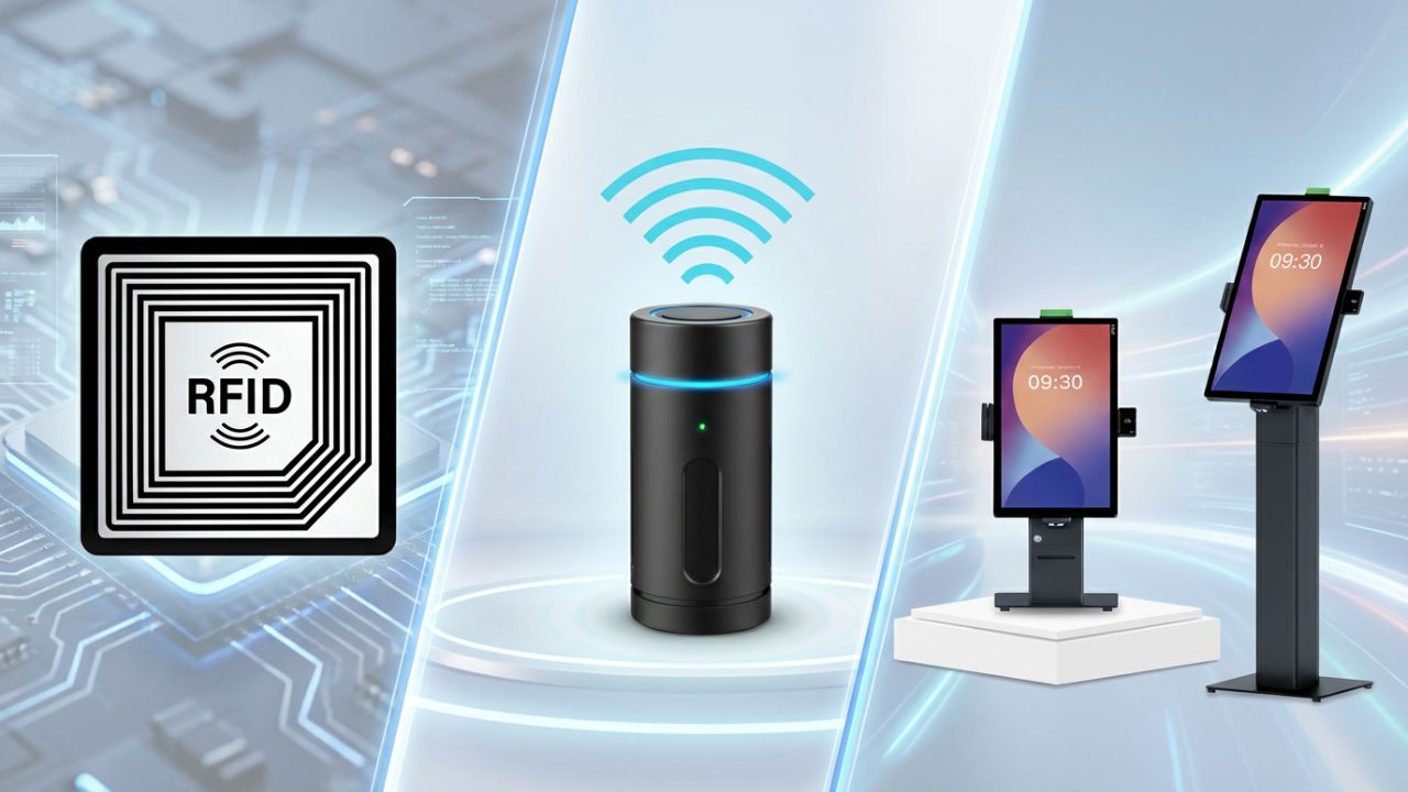 rfid, bluetooth beacons and kiosks technology