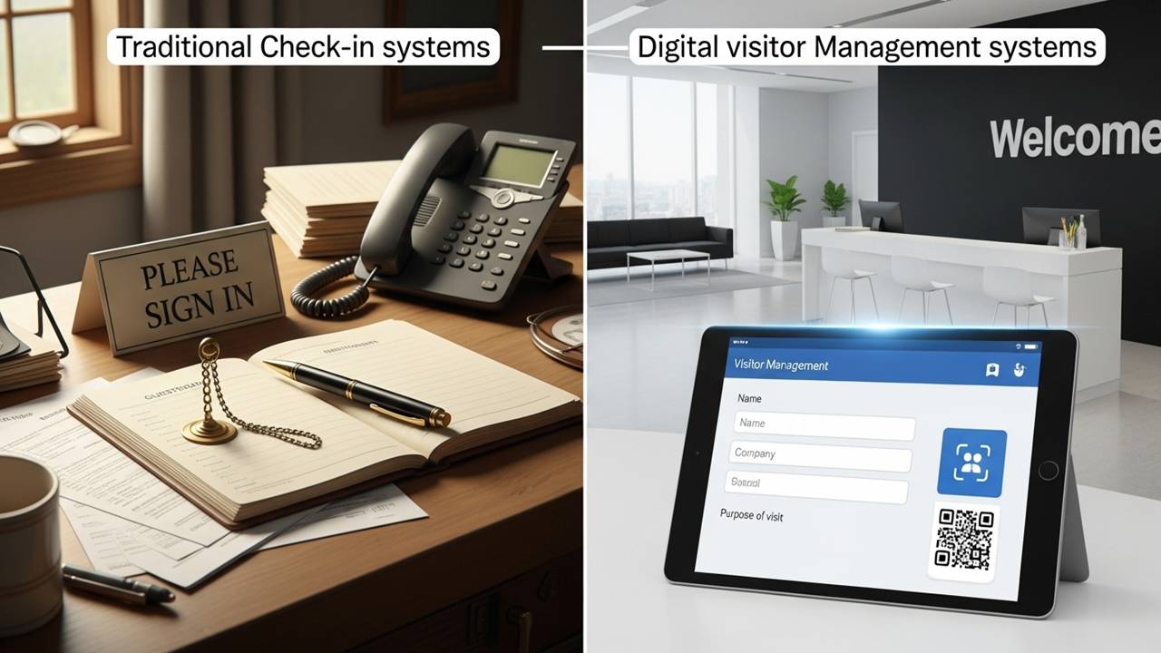 traditional check-in systems vs digital visitor management systems