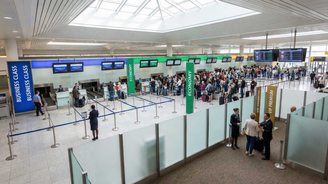 check-in queue segmentation by passenger class at the airport